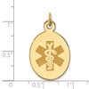 Lex & Lu 14k Yellow Gold Non-enameled Medical Jewelry Pendant LAL87244 - 2 - Lex & Lu