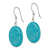 Lex & Lu Sterling Silver Small Crack Aventurine Teal Dangle Earrings - 2 - Lex & Lu