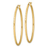 Lex & Lu Sterling Silver Gold Plated Textured Hollow Oval Hoop Earrings - 2 - Lex & Lu