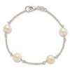 Lex & Lu Sterling Silver & Cultured Freshwater Pearl Bracelet 7.25'' - 4 - Lex & Lu