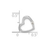 Lex & Lu 14k White Gold AA Diamond Heart Chain Slide - 2 - Lex & Lu
