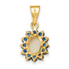 Lex & Lu 14k Yellow Gold Genuine Opal and Sapphire Pendant - 4 - Lex & Lu