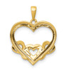 Lex & Lu 14k Yellow Gold Diamond Double Heart Pendant - 3 - Lex & Lu