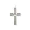 Lex & Lu 14k White Gold Laser Designed Cross Pendant LAL88929 - Lex & Lu