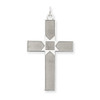 Lex & Lu 14k White Gold Laser Designed Cross Pendant LAL88930 - Lex & Lu