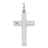 Lex & Lu 14k White Gold Laser Designed Cross Pendant LAL88937 - 4 - Lex & Lu