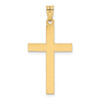 Lex & Lu 14k Yellow Gold Solid Cross Pendant LAL88959 - 4 - Lex & Lu