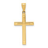 Lex & Lu 14k Yellow Gold Solid Cross Pendant LAL88975 - Lex & Lu