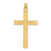 Lex & Lu 14k Yellow Gold Solid Cross Pendant LAL88977 - Lex & Lu