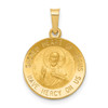 Lex & Lu 14k Yellow Gold & Satin Sacred Heart of Jesus Medal Pendant LAL89013 - Lex & Lu