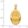 Lex & Lu 14k Yellow Gold & Satin Sacred Heart of Jesus Medal Pendant LAL89014 - 3 - Lex & Lu