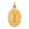 Lex & Lu 14k Yellow Gold & Satin Our Lady of Guadalupe Medal Pendant LAL89024 - Lex & Lu