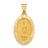 Lex & Lu 14k Yellow Gold & Satin Our Lady of Guadalupe Medal Pendant LAL89026 - Lex & Lu