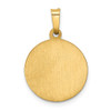 Lex & Lu 14k Yellow Gold Polished and Satin Our Lady Fatima Medal Pendant - 4 - Lex & Lu