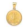 Lex & Lu 14k Yellow Gold & Satin Caridad del Cobre Medal Pendant LAL89035 - Lex & Lu