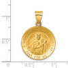 Lex & Lu 14k Yellow Gold Satin Queen of the Holy Scapular Reversible Medal Pendant LALXR1266 - 4 - Lex & Lu