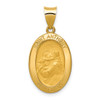 Lex & Lu 14k Yellow Gold Polished and Satin St. Anthony Medal Pendant LAL89064 - Lex & Lu