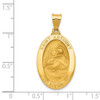 Lex & Lu 14k Yellow Gold Polished and Satin St. Anthony Medal Pendant LAL89067 - 3 - Lex & Lu