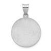 Lex & Lu 14k White Gold Polished and Satin St. Anthony Medal Pendant LAL89070 - 4 - Lex & Lu