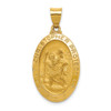 Lex & Lu 14k Yellow Gold Polished & Satin St. Christopher Medal Pendant LAL89085 - Lex & Lu