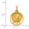 Lex & Lu 14k Yellow Gold Polished and Satin St. Francis Medal Pendant LAL89099 - 3 - Lex & Lu