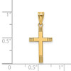 Lex & Lu 14k Yellow Gold Cross Pendant LAL89108 - 3 - Lex & Lu