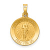 Lex & Lu 14k Yellow Gold & Satin St. John Baptist Medal Pendant LAL89112 - Lex & Lu