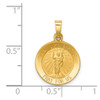 Lex & Lu 14k Yellow Gold & Satin St. John Baptist Medal Pendant LAL89112 - 3 - Lex & Lu