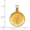 Lex & Lu 14k Yellow Gold & Satin St. John Baptist Medal Pendant LAL89115 - 3 - Lex & Lu