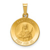 Lex & Lu 14k Yellow Gold Polished and Satin St. Lucy Medal Pendant LAL89131 - Lex & Lu