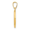 Lex & Lu 14k Yellow Gold Polished and Satin St. Luke Medal Pendant LAL89134 - 2 - Lex & Lu