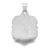 Lex & Lu 14k White Gold Polished and Satin St. Michael Badge Medal Pendant - 4 - Lex & Lu