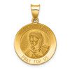 Lex & Lu 14k Yellow Gold Polished and Satin Mother Teresa Medal Pendant - Lex & Lu