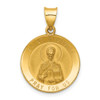 Lex & Lu 14k Yellow Gold Polished and Satin St. Nicholas Medal Pendant - Lex & Lu