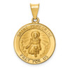 Lex & Lu 14k Yellow Gold Polished and Satin St. Peregrine Medal Pendant LAL89157 - Lex & Lu