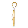 Lex & Lu 14k Yellow Gold Polished and Satin St. Peregrine Medal Pendant LAL89157 - 2 - Lex & Lu