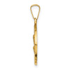 Lex & Lu 14k Yellow Gold Polished and Satin St. Peregrine Medal Pendant LAL89158 - 2 - Lex & Lu