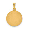 Lex & Lu 14k Yellow Gold Polished and Satin St. Raphael Medal Pendant LAL89162 - 4 - Lex & Lu