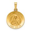 Lex & Lu 14k Yellow Gold Polished and Satin St. Theresa Medal Pendant LAL89164 - Lex & Lu