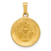 Lex & Lu 14k Yellow Gold Polished and Satin Holy Communion Medal Pendant - Lex & Lu