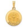 Lex & Lu 14k Yellow Gold Polished and Satin Confirmation Medal Pendant LAL89173 - Lex & Lu