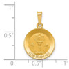 Lex & Lu 14k Yellow Gold Polished and Satin Confirmation Medal Pendant LAL89173 - 3 - Lex & Lu