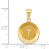 Lex & Lu 14k Yellow Gold Polished and Satin Confirmation Medal Pendant LAL89174 - 3 - Lex & Lu