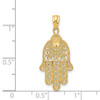 Lex & Lu 14k Yellow Gold Hand of God Pendant - 3 - Lex & Lu