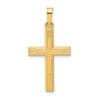 Lex & Lu 14k Yellow Gold Brushed and Polished Latin Cross Pendant LAL89193 - Lex & Lu