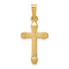 Lex & Lu 14k Yellow Gold Textured and Polished Latin Cross Pendant LAL89202 - Lex & Lu