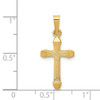 Lex & Lu 14k Yellow Gold Textured and Polished Latin Cross Pendant LAL89202 - 3 - Lex & Lu