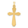 Lex & Lu 14k Yellow Gold Textured and Polished Passion Cross Pendant LAL89204 - 4 - Lex & Lu