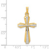 Lex & Lu 14k Two-tone Gold and Polished Passion Cross Pendant - 3 - Lex & Lu