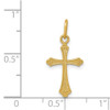 Lex & Lu 14k Yellow Gold Polished Small Cross Pendant - 3 - Lex & Lu